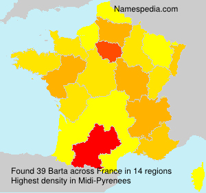 Surname Barta in France
