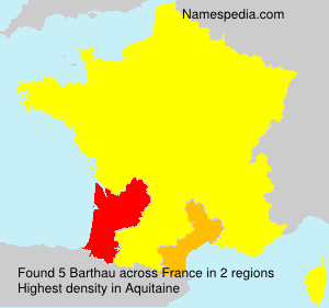 Surname Barthau in France