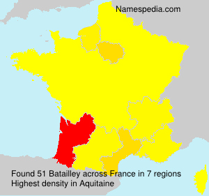 Surname Batailley in France