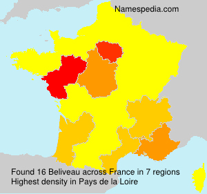 Surname Beliveau in France