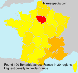 Surname Benarbia in France