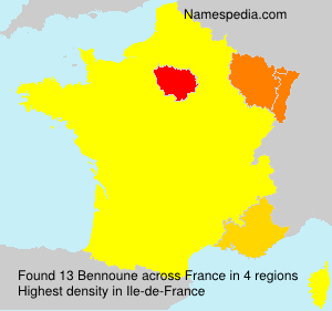 Surname Bennoune in France Surname Bennoune in France