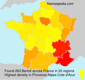 Surname Bertoli in France