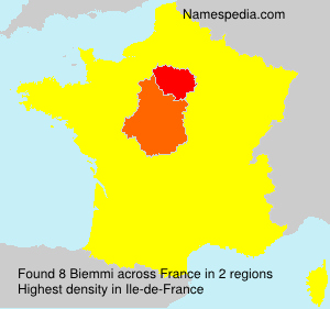 Surname Biemmi in France