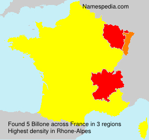 Surname Billone in France