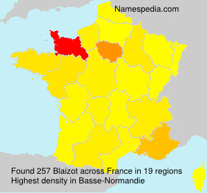 Surname Blaizot in France