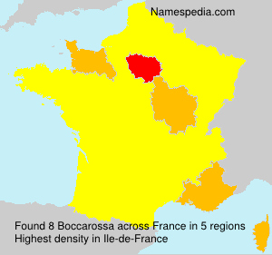 Surname Boccarossa in France