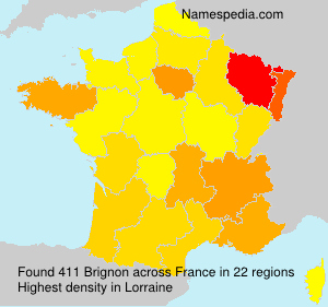 Surname Brignon in France