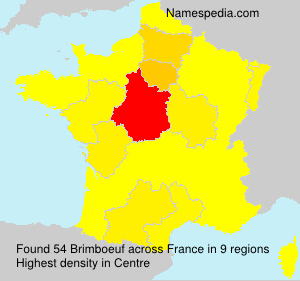 Surname Brimboeuf in France