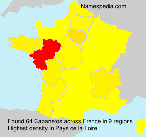Surname Cabanetos in France