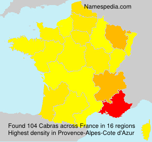 Surname Cabras in France