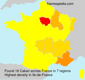 Surname Cakan in France