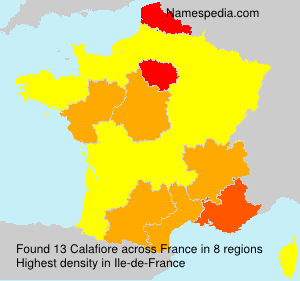 Surname Calafiore in France
