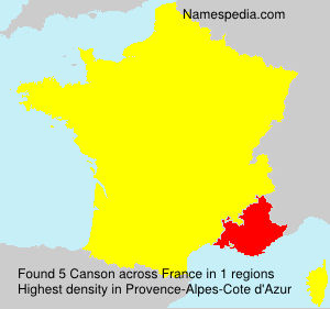Surname Canson in France Surname Canson in France