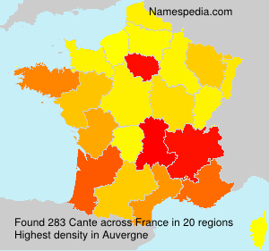 Surname Cante in France