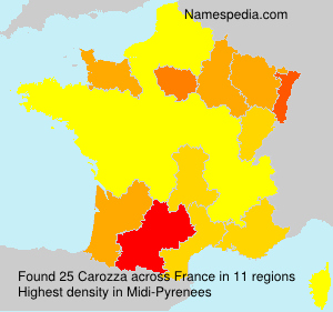 Surname Carozza in France