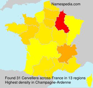 Surname Cervellera in France