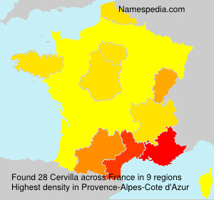 Surname Cervilla in France