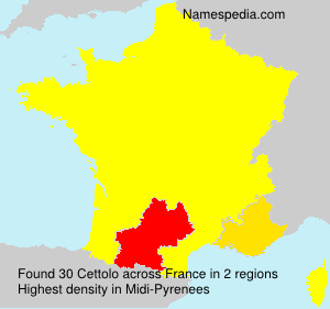 Surname Cettolo in France