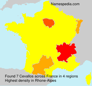 Surname Cevallos in France