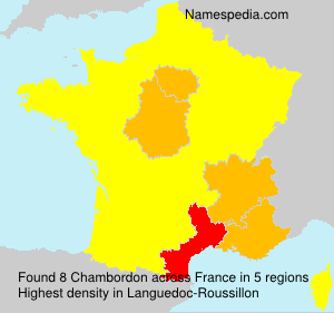 Surname Chambordon in France