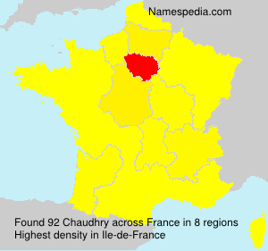 Surname Chaudhry in France