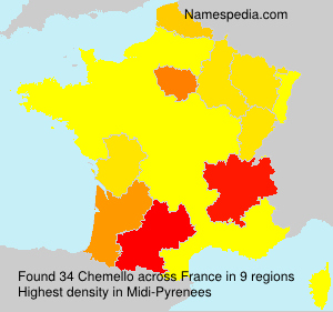 Surname Chemello in France