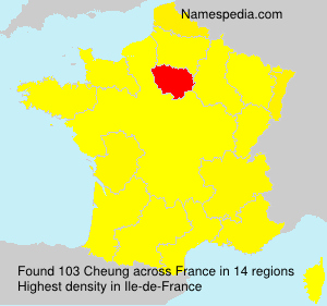 Surname Cheung in France