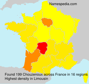 Surname Chouzenoux in France