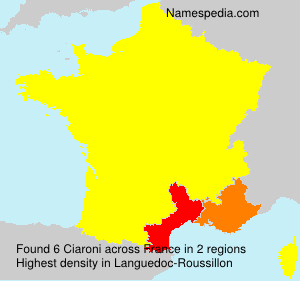 Surname Ciaroni in France