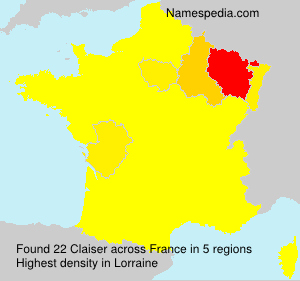 Surname Claiser in France