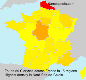 Surname Clarysse in France