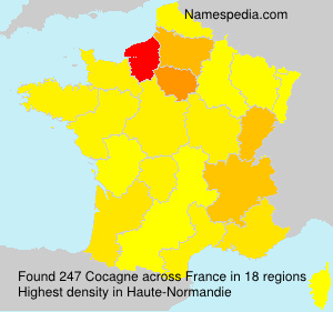 Surname Cocagne in France