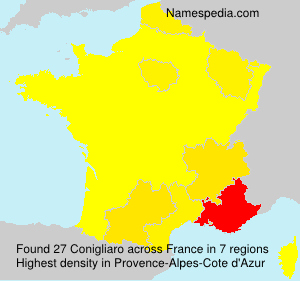 Surname Conigliaro in France