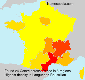 Surname Conze in France