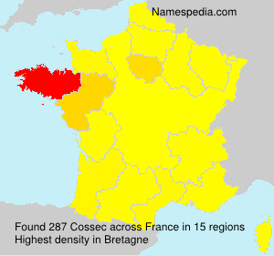 Surname Cossec in France