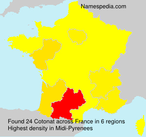 Surname Cotonat in France