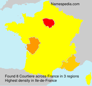 Surname Courtiere in France