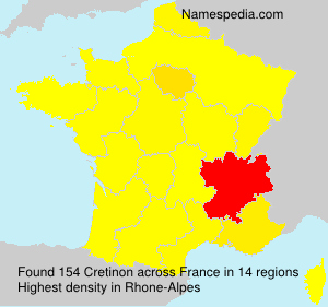 Surname Cretinon in France