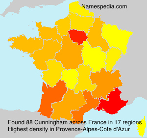 Surname Cunningham in France