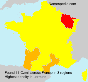 Surname Czmil in France