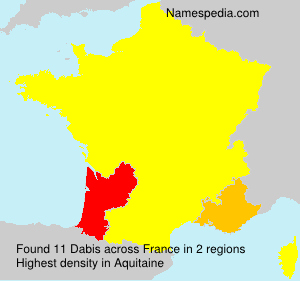 Surname Dabis in France