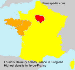 Surname Dakoury in France