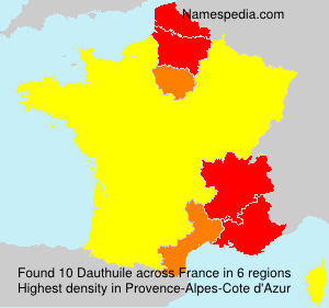 Surname Dauthuile in France
