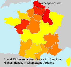 Surname Decary in France