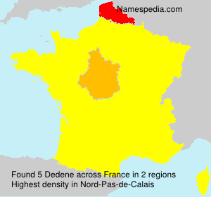 Surname Dedene in France Surname Dedene in France