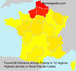 Surname Dehame in France