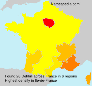 Surname Dekhili in France
