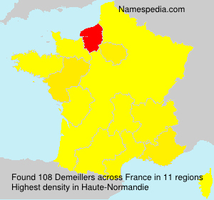 Surname Demeillers in France