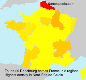 Surname Dericbourg in France